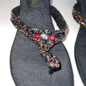 Rocket dog slide/thong with beading. Never worn! Size 7.